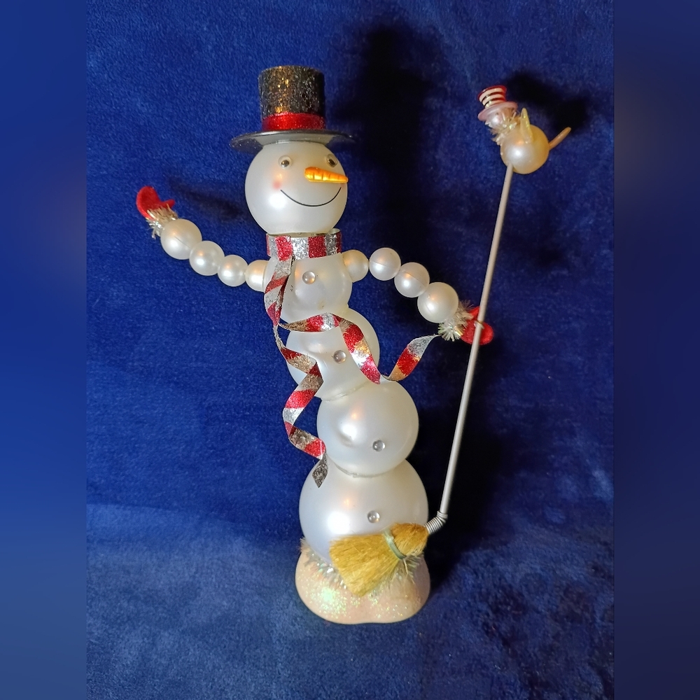 Vintage Snowman Christmas Statue